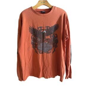 Harley Davidson Vintage Long Sleeve Orange Unisex Large
